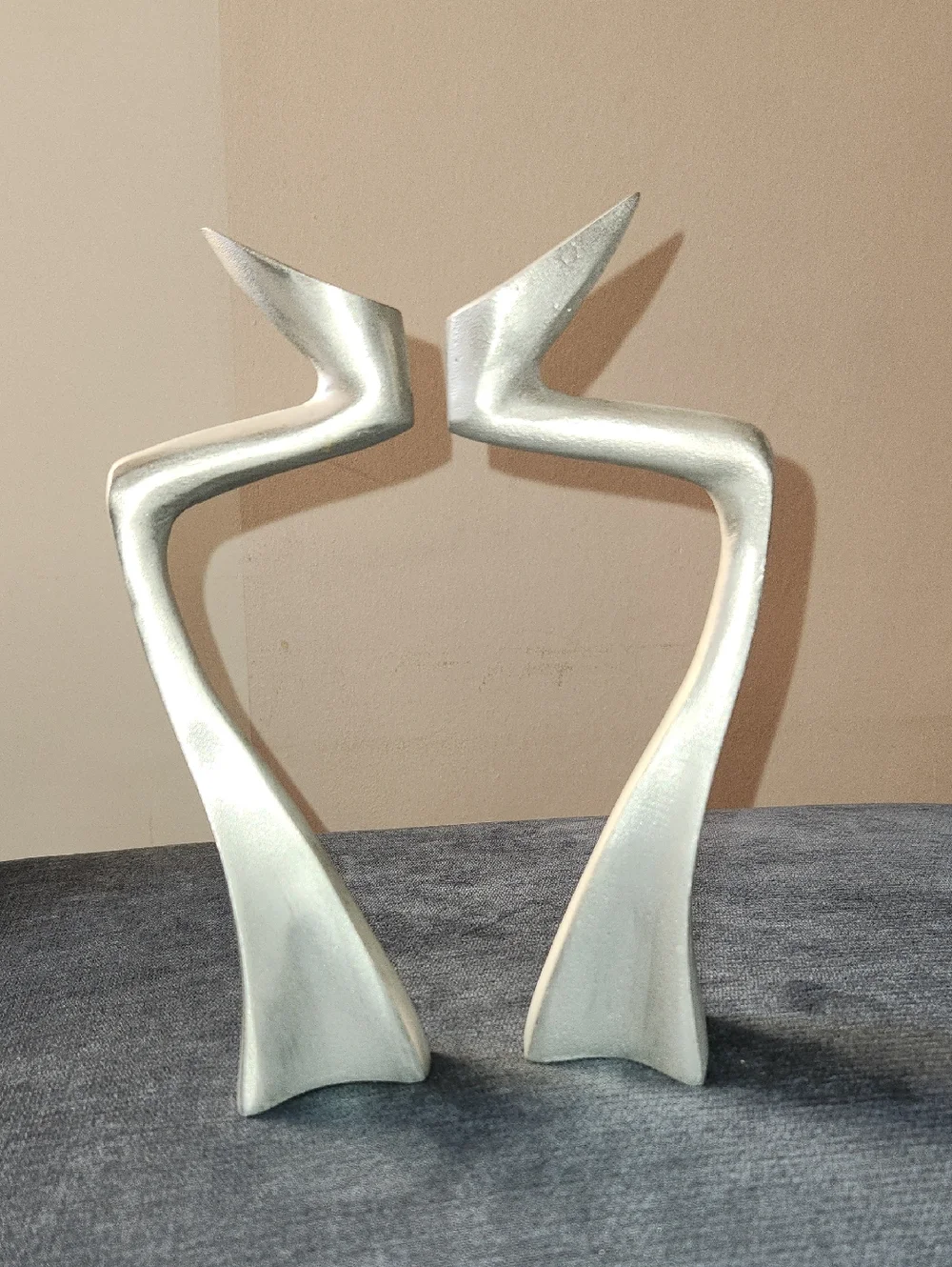 Mattew Hilton Arclumis Swan Silver Color Metal Candleholder Vintage Set of 2